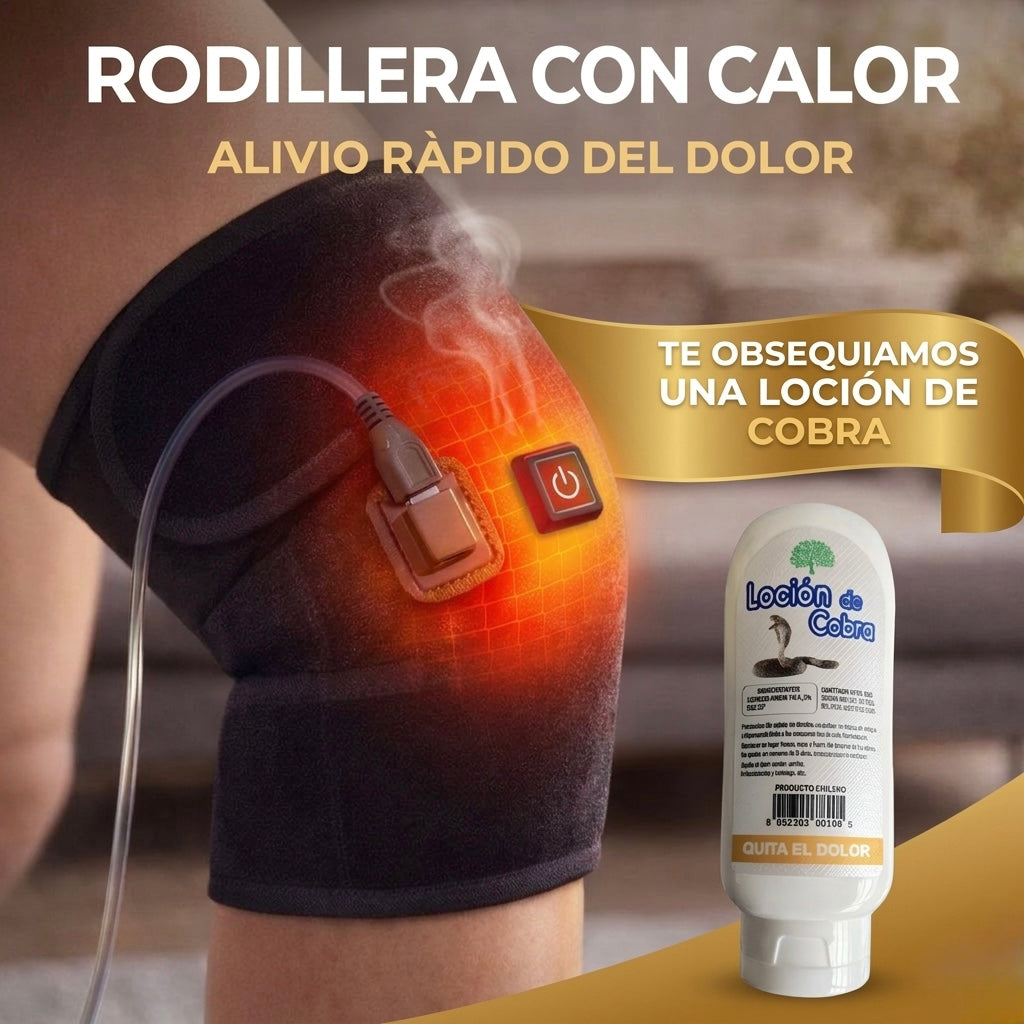 Rodillera Térmica con Calor + Loción de Cobra de Regalo