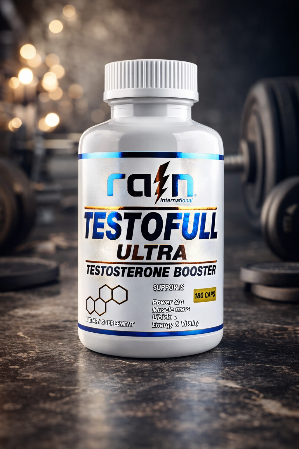 TestoFull Ultra International 180 Cápsulas – POTENCIADOR Natural DE Energía y vitalidad Masculina