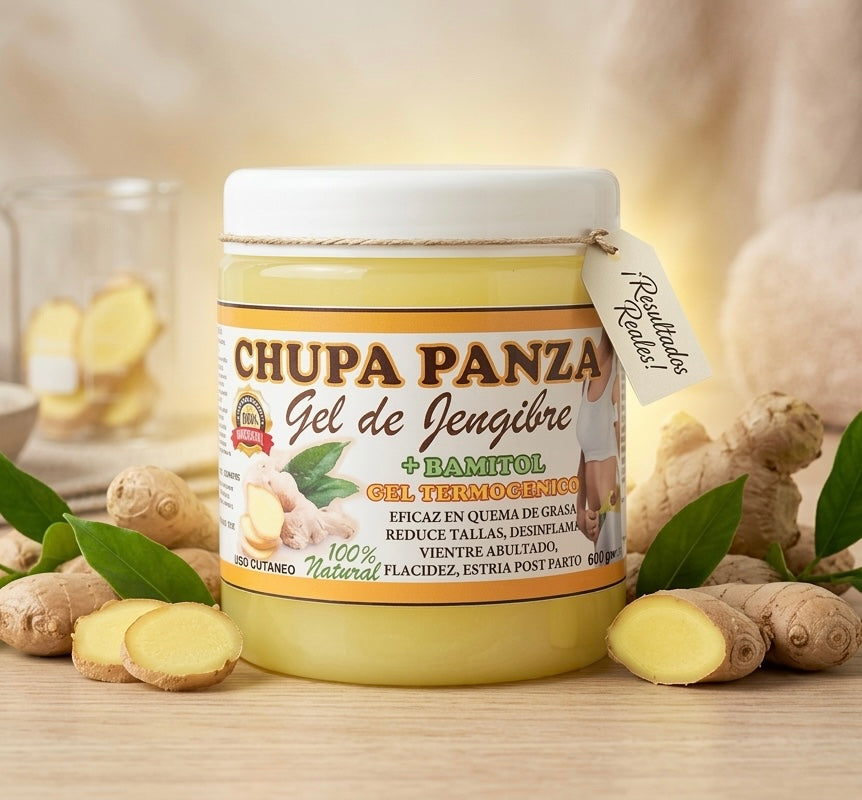Gel de Jengibre Termoactivo Chupa Panza | Gel Corporal Natural para Masajes Reductores y Tonificación