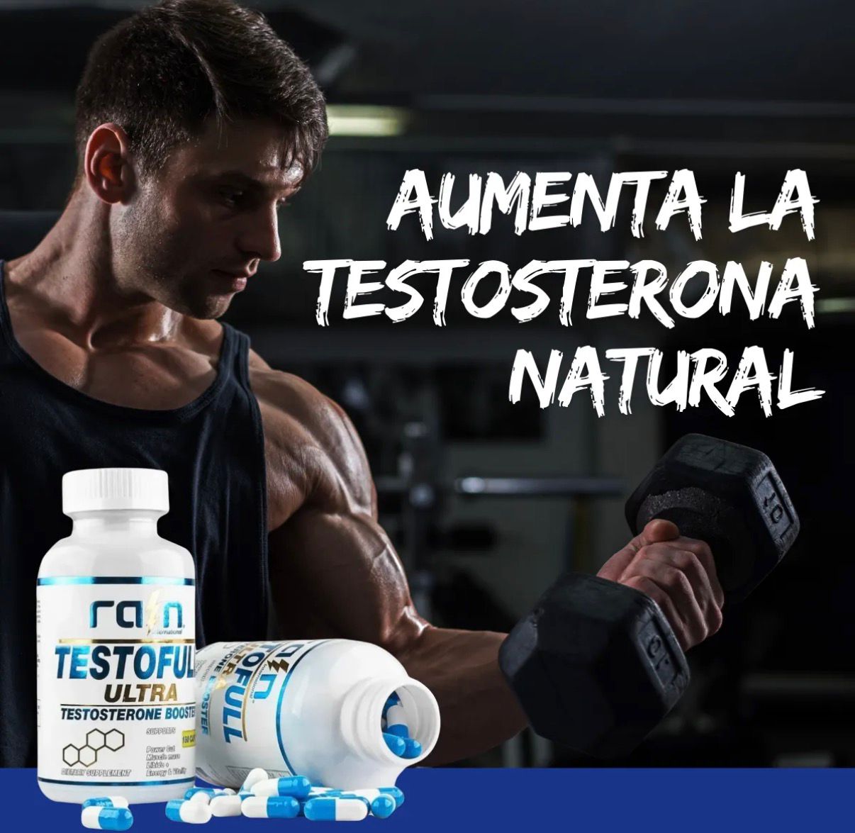 TestoFull Ultra International 180 Cápsulas – POTENCIADOR Natural DE Energía y vitalidad Masculina