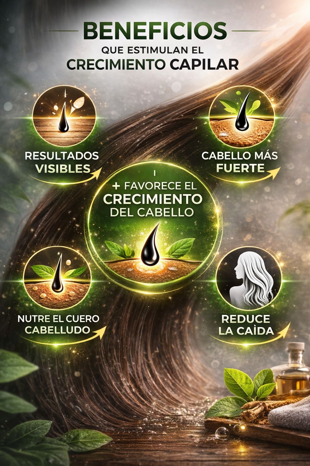 Shampoo + Tratamiento Capilar 5% Fórmula Activa | Fortalece, Nutre y Estimula el Crecimiento del Cabello | 500 ml