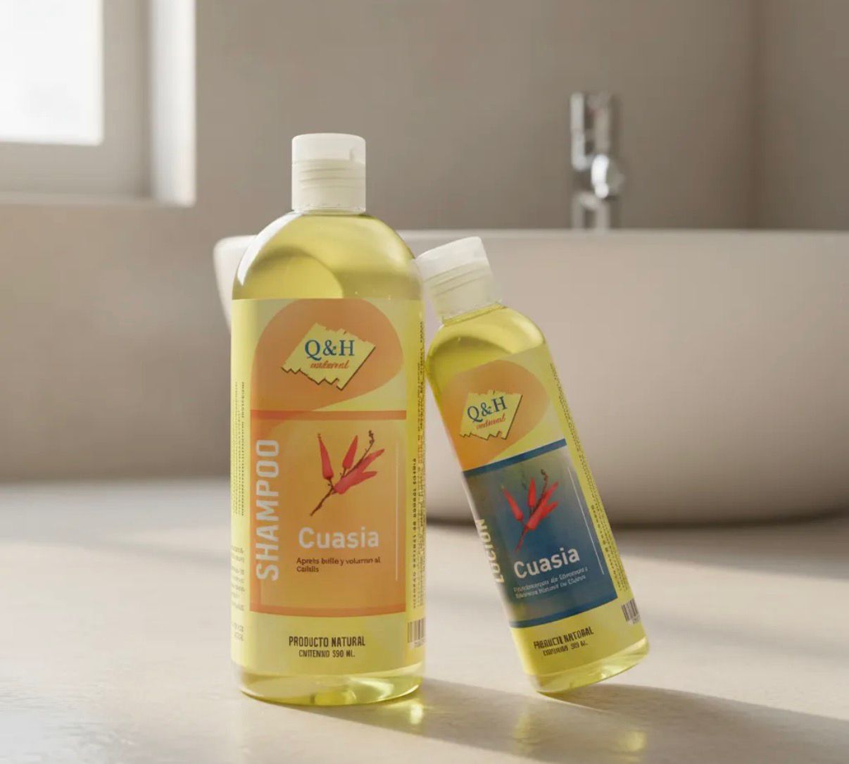 Pack Cuasia Natural Shampoo + Bálsamo + Loción | Cuidado Capilar Protector y Nutritivo 3 Productos